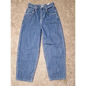 Etica Jeans Womens Size 25 Blue Barrel Leg Baggy Relaxed